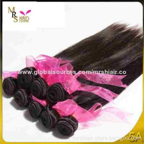 20-inch 6A Unprocessed Natural Color Straight Brazilian Virgin Hair Weaves
